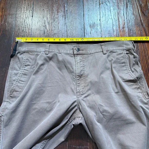 Duluth Trading 40 Grit Pants Mens 42x30 Brown Standard Fit Flex Twill Carpenter - Picture 4 of 12